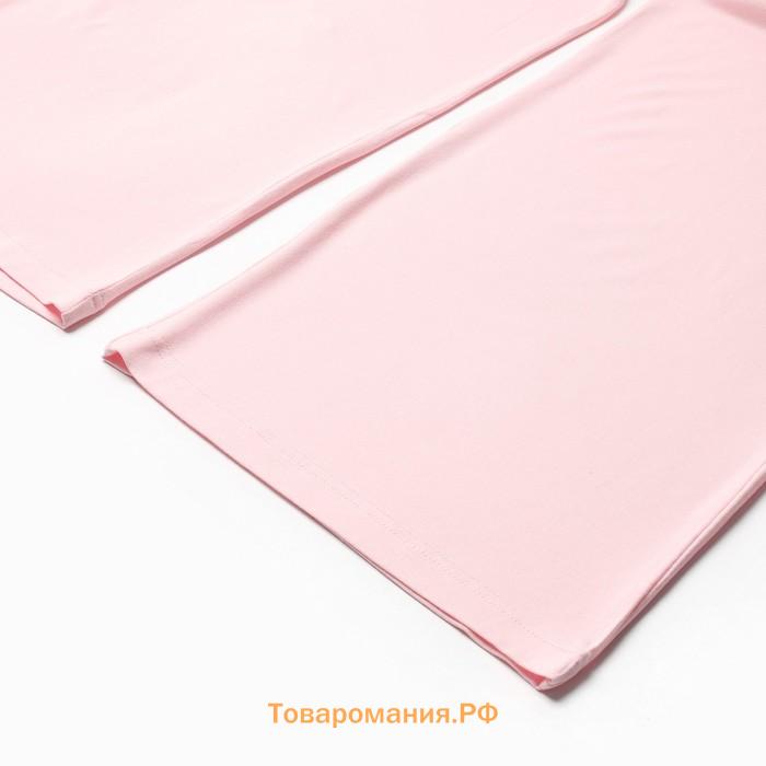 Комплект женский (лонгслив, брюки) MINAKU: Home collection цвет розовый, р-р 48