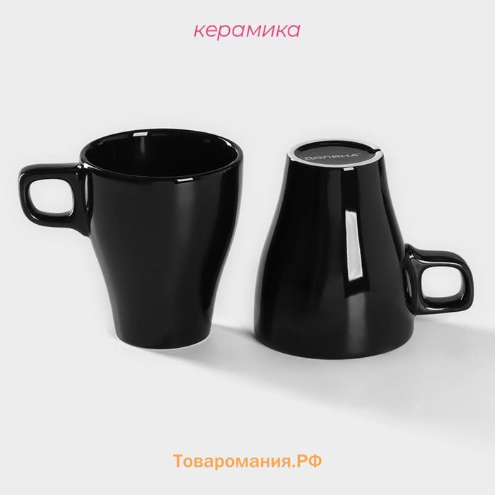 Набор кружек  Coffee break, 300 мл, 2 шт, керамика, чёрный