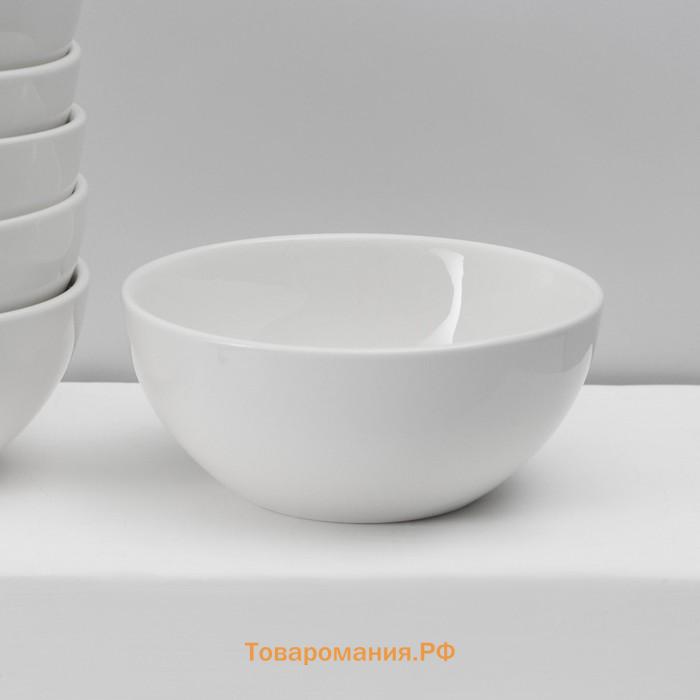 Тарелки глубокие Magistro Mien, 500 мл, d=14 см, набор 6 шт., фарфор, белые