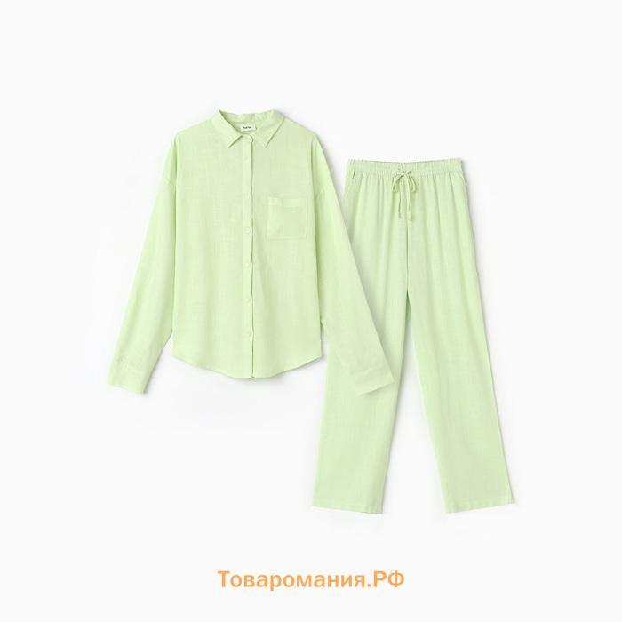 Пижама женская (рубашка и брюки) KAFTAN Lime series р. 44-46