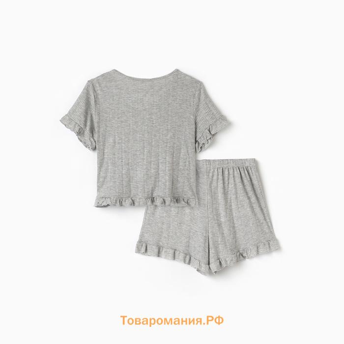 Пижама женская (футболка и шорты) KAFTAN Gray р. 44-46