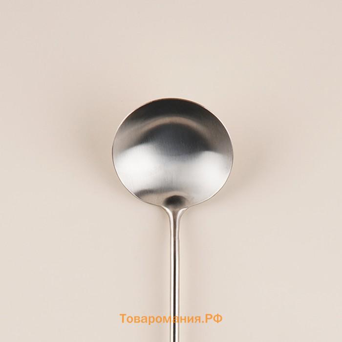 Половник SL Home «Рустик», 38×10 см, нержавеющая сталь, серебристый