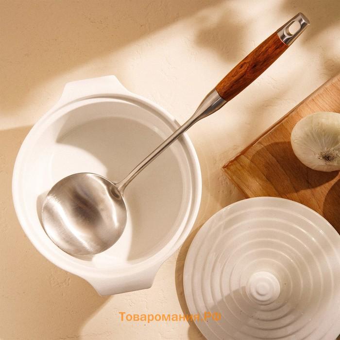 Половник SL Home «Рустик», 38×10 см, нержавеющая сталь, серебристый
