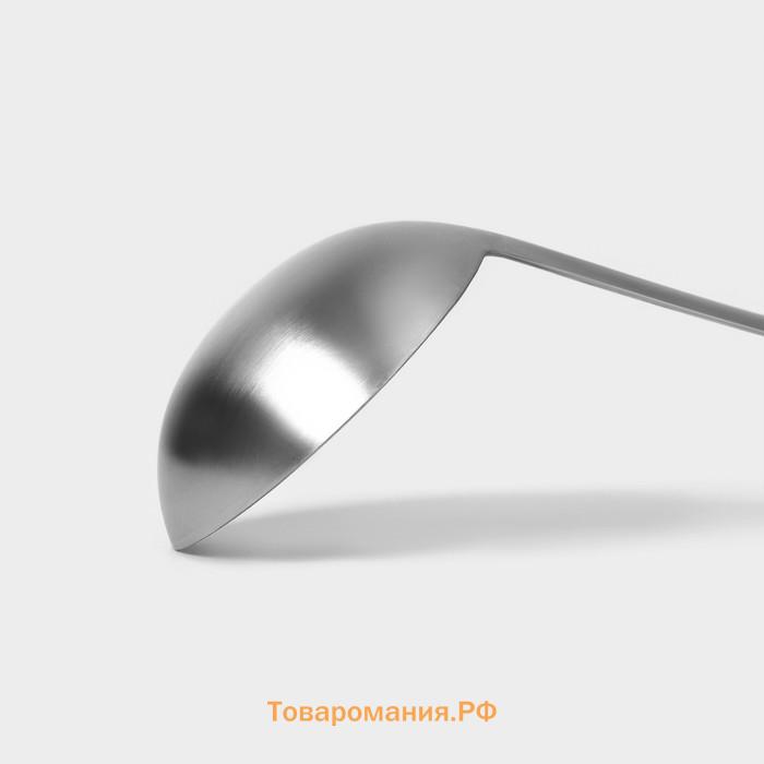 Половник с отделителем жира , 7.5 см, нержавеющая сталь, серебристый