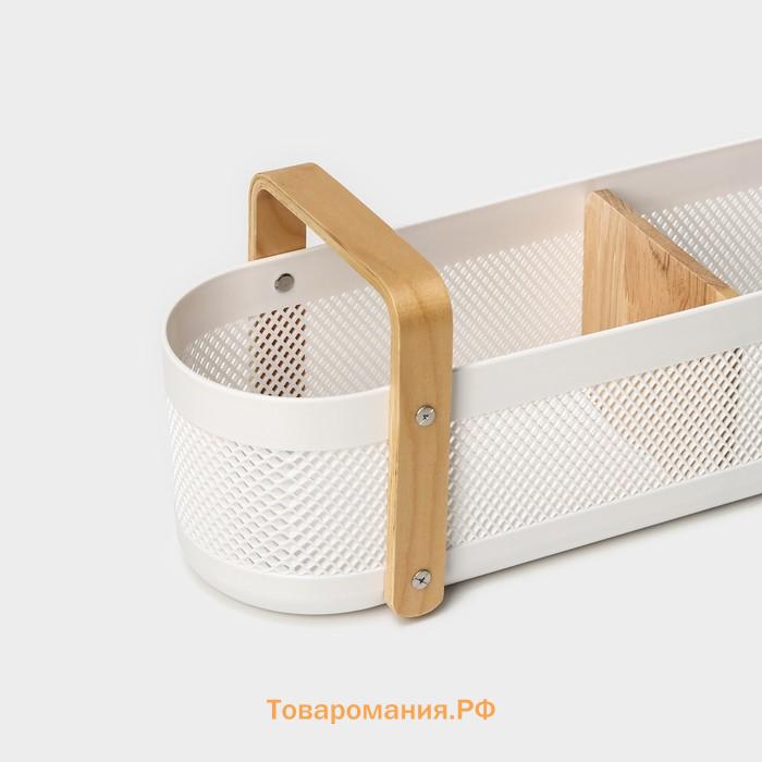 Контейнер для хранения LaDо́m «Скандинавия», 49×13.7×16 см, белый