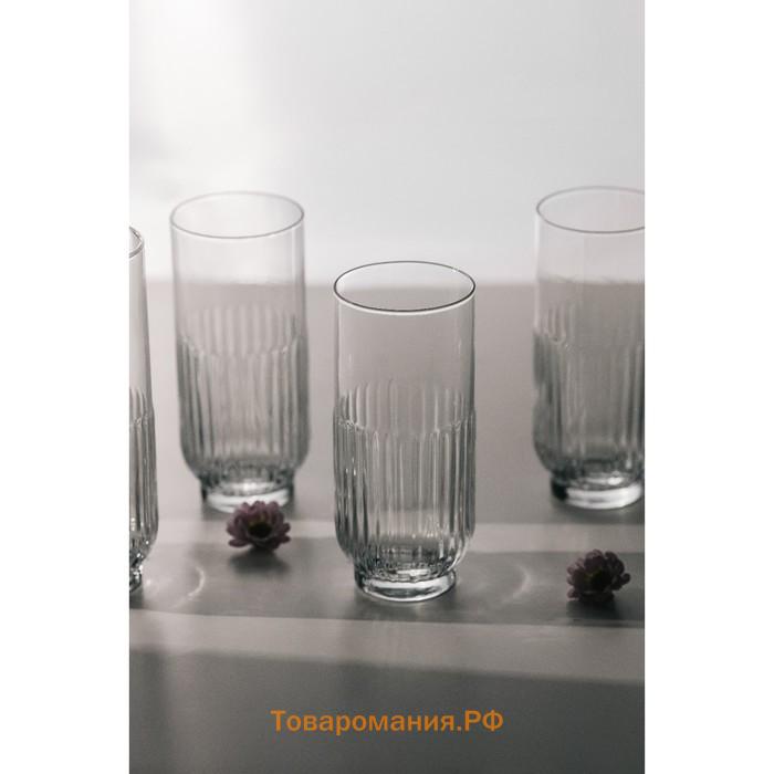Стаканы Lav «Токио», 395 мл, 6.5×15 см, набор 6 шт., стекло, прозрачные