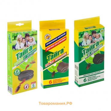 Ловушка от тараканов "Тайга", 6 шт.