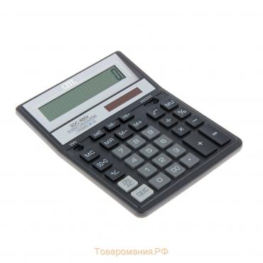 Калькулятор настольный Eleven SDC-888X-BK, 12 разрядов, двойное питание, 158×203×31 мм, черный