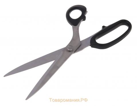 Ножницы портновские, скошенное лезвие, 10'', 26 см, цвет чёрный