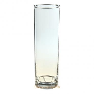 Ваза "Флора" d-7.5см; h=26,5 см (толщина стекла 2,2 мм) прозрачная