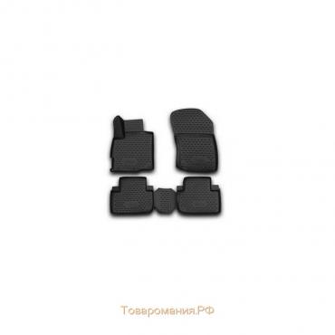 Коврики 3D в салон Mitsubishi Outlander, 2012-2015, 2015-2016, 2 WD, 4 шт. (полиуретан)