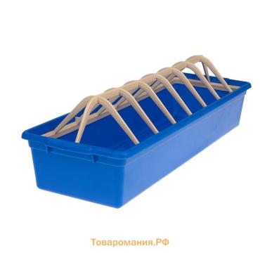Кормушка - поилка для бройлеров, 12 ячеек, лотковая, пластик, цвет МИКС