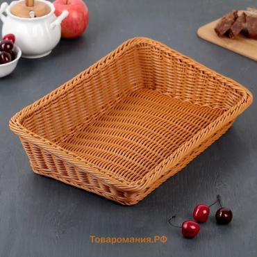 Корзина для продуктов , 39×26×10 см, коричневая