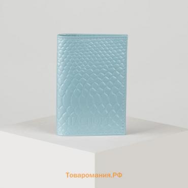 Обложка для паспорта TEXTURA, цвет голубой