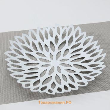 Фруктовница  «Пион», 28.5×28.5×5 см, белая
