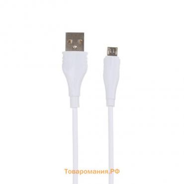 Кабель Borofone BX18, micro USB - USB, 2.4 А, 1 м, белый