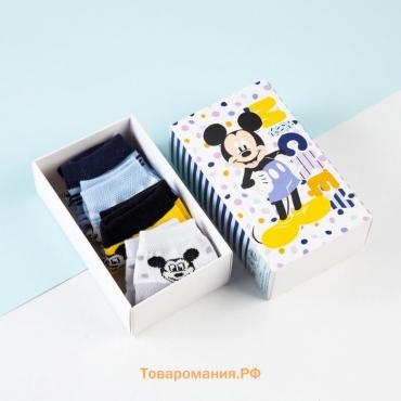 Набор носков Mickey, Микки Маус, 4 пары, 10-12 см