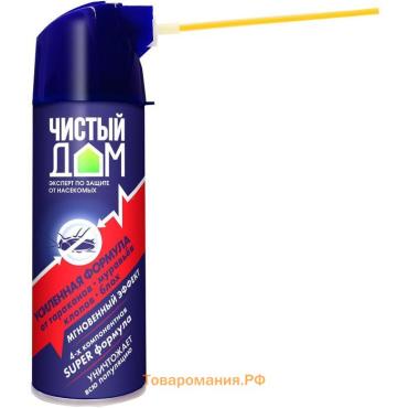 Аэрозоль от насекомых «Чистый дом», от насекомых, усиленная формула, 400 мл
