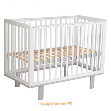 Кроватка детская Polini kids Simple 340, цвет белый-серый