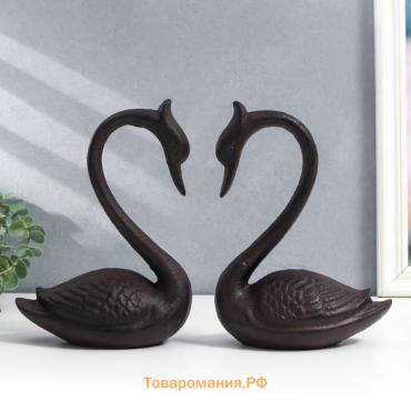 Набор фигурок чугун «Два лебедя», 2 шт., 20×8×15 см