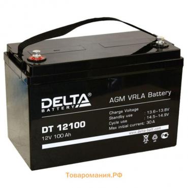 Автомобильный аккумулятор Delta 100 Ач 12 Вольт DT 12100