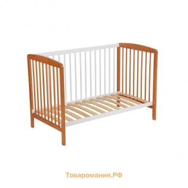 Кроватка детская Polini kids Simple 101, цвет белый-бук