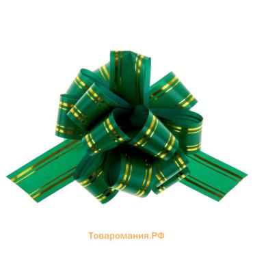 Бант - шар №3 «Золотые полосы», зелёный