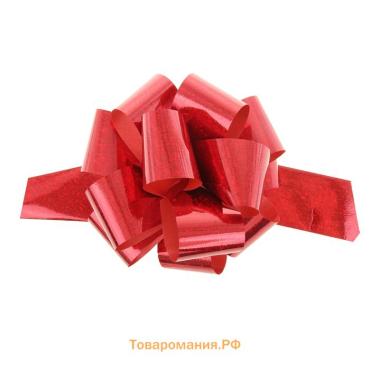 Бант - шар №5 голография, красный