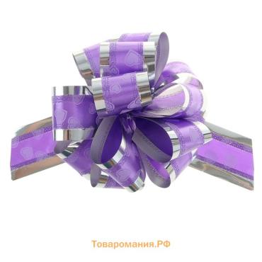 Бант - шар №5 «Воздушные сердца», фиолетовый