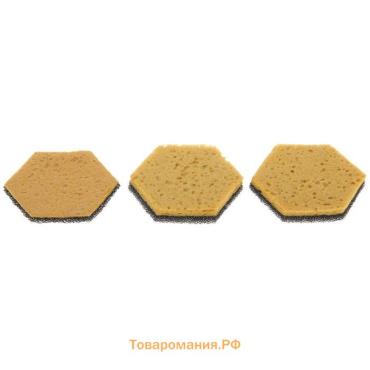 Губки для тефлоновой посуды , 3 шт, в вакуумной упаковке