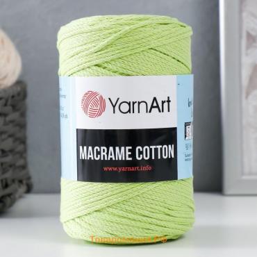 Пряжа "Macrame Cotton" 20% полиэстер, 80% хлопок 225м/250гр (755 салат)