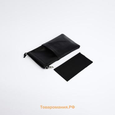 Чехол для очков на затяжке «Порто», длина 17.5 см, чёрный