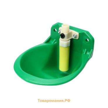 Поилка чашечная для КРС, свиней, коз, 17×18×7 см, пластик, зелёная, Greengo