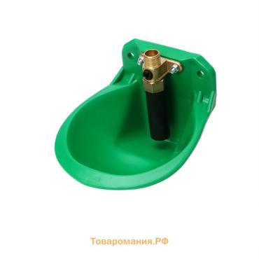 Поилка чашечная для КРС, свиней, коз, 17×18×7 см, пластик, зелёная, Greengo