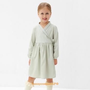 Платье для девочки MINAKU: Cotton collection цвет фисташковый, рост 98 см